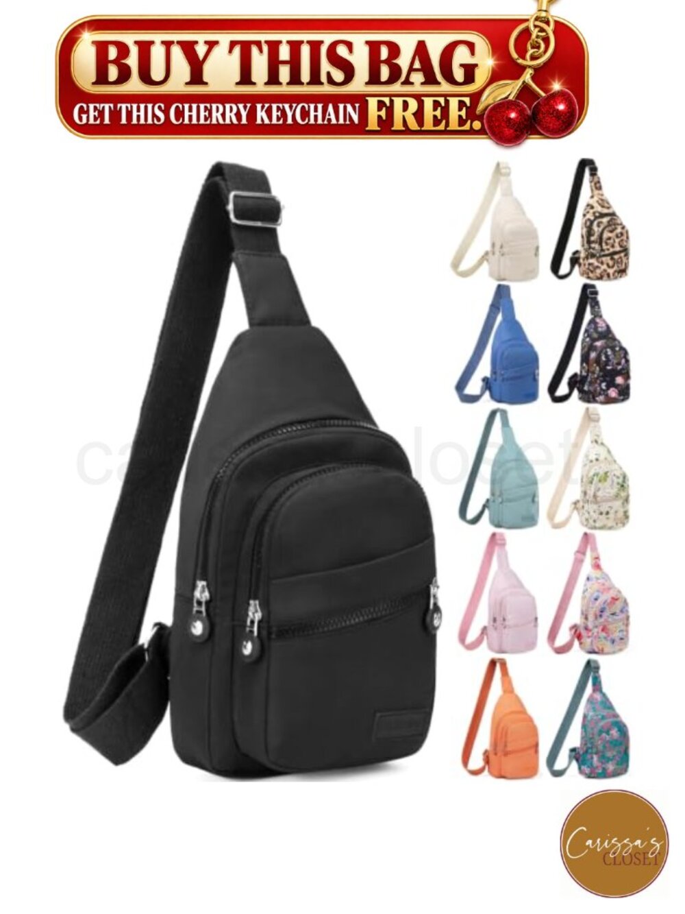 ✨ Banelu Small Sling Backpack Crossbody Bag for Women Men Polyester
